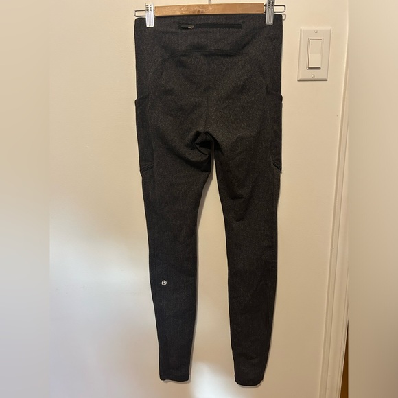 Lululemon Wunder Under Brushed leggings with side pocket - Picture 2 of 3